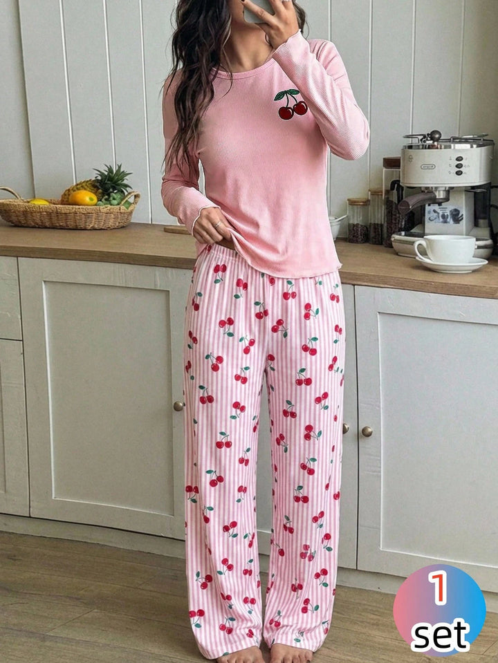 Compleu pijamale SHEIN, roz