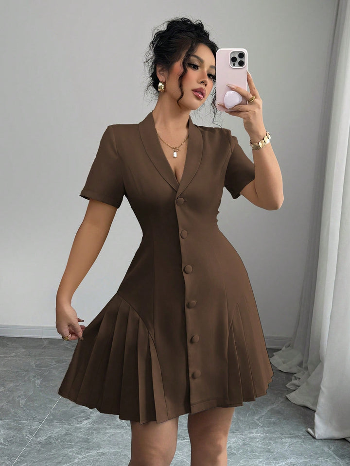 Rochie scurtă SHEIN, maro