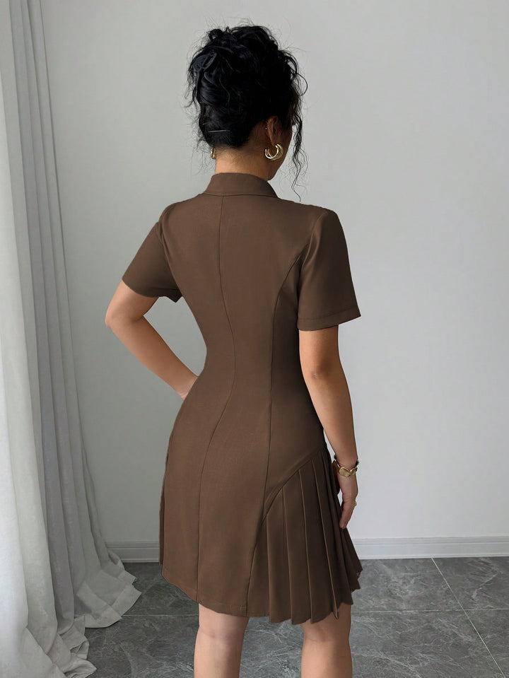 Rochie scurtă SHEIN, maro