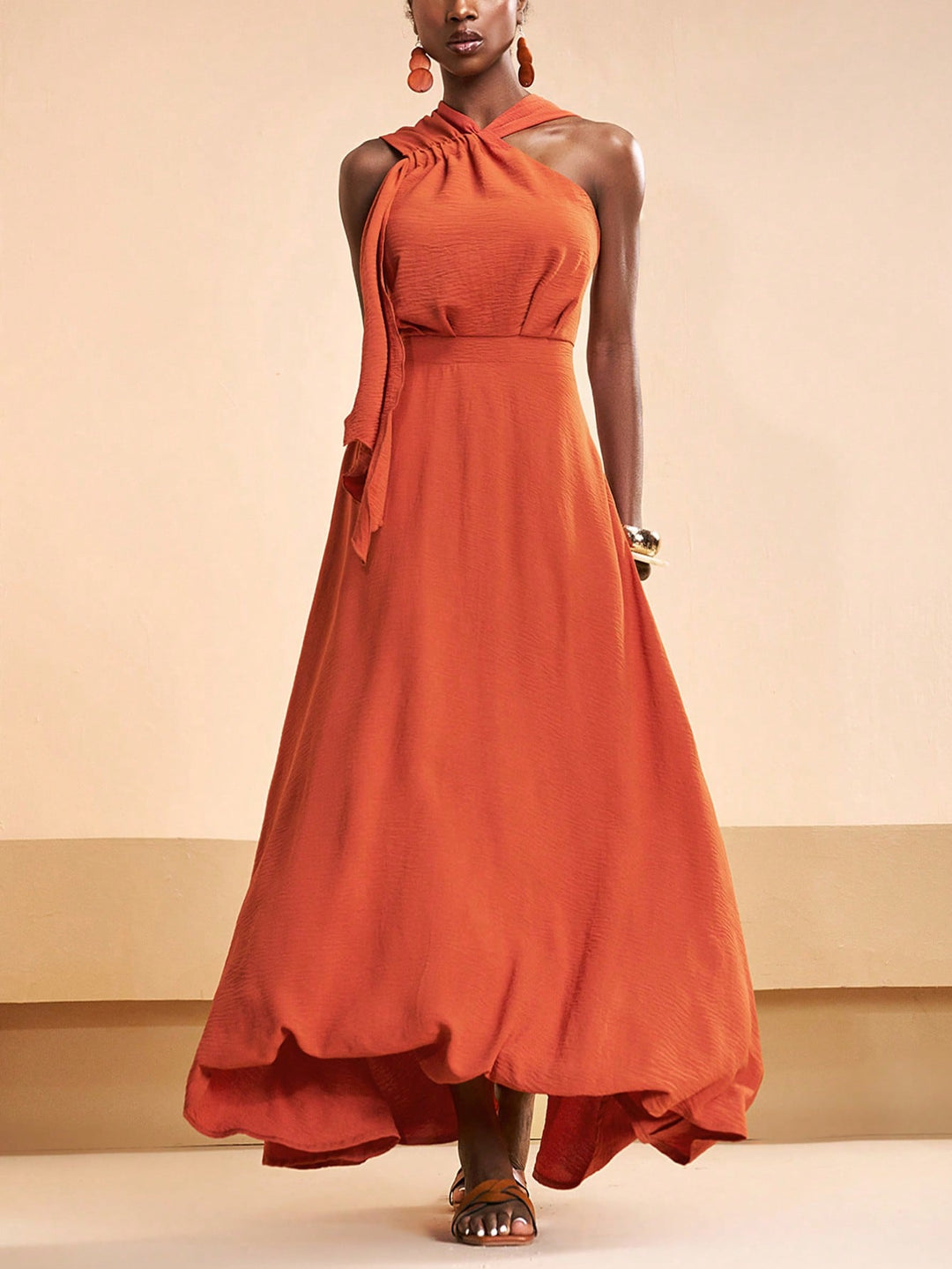 Rochie maxi SHEIN, maro