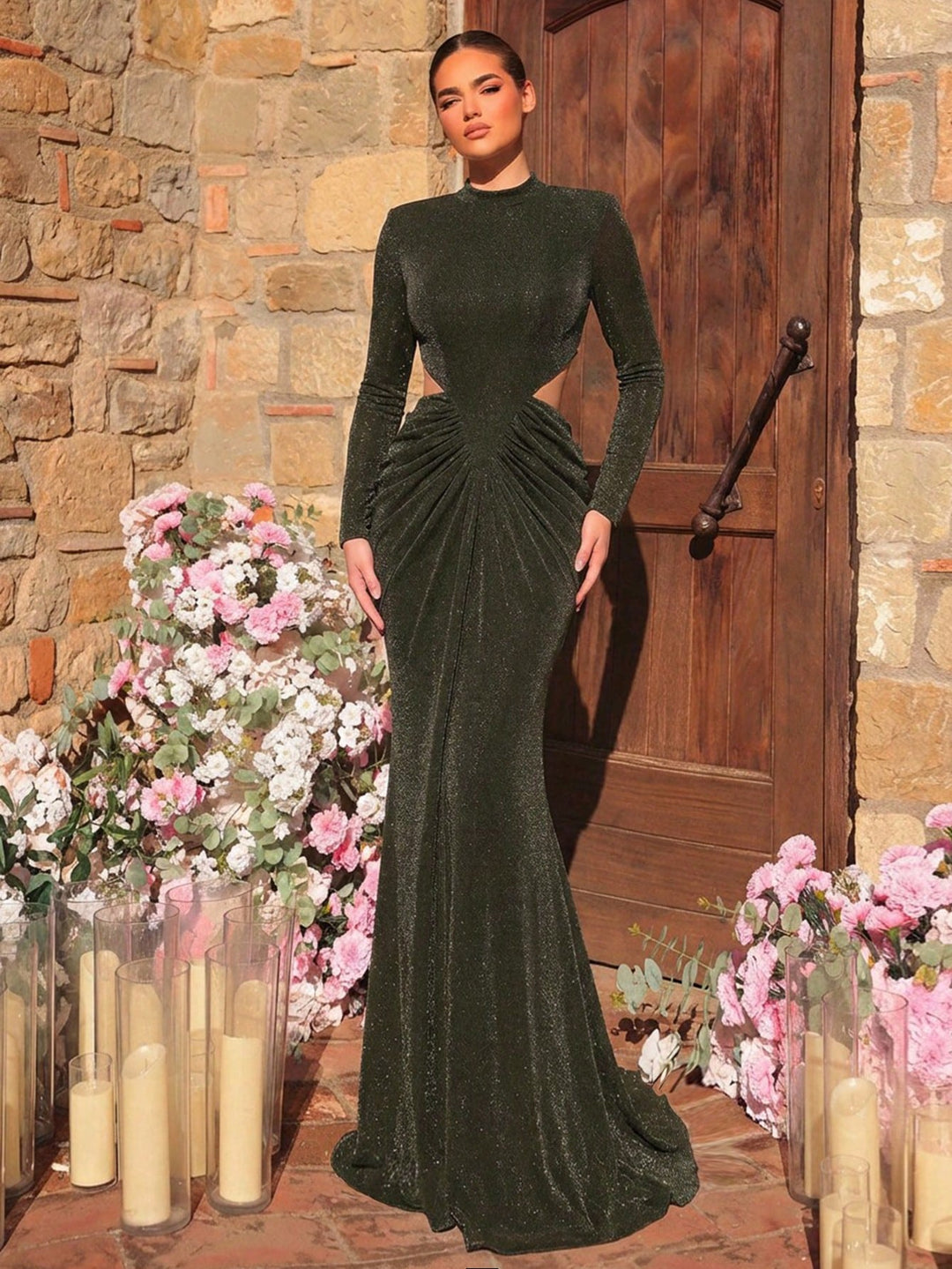 Rochie SHEIN, kaki