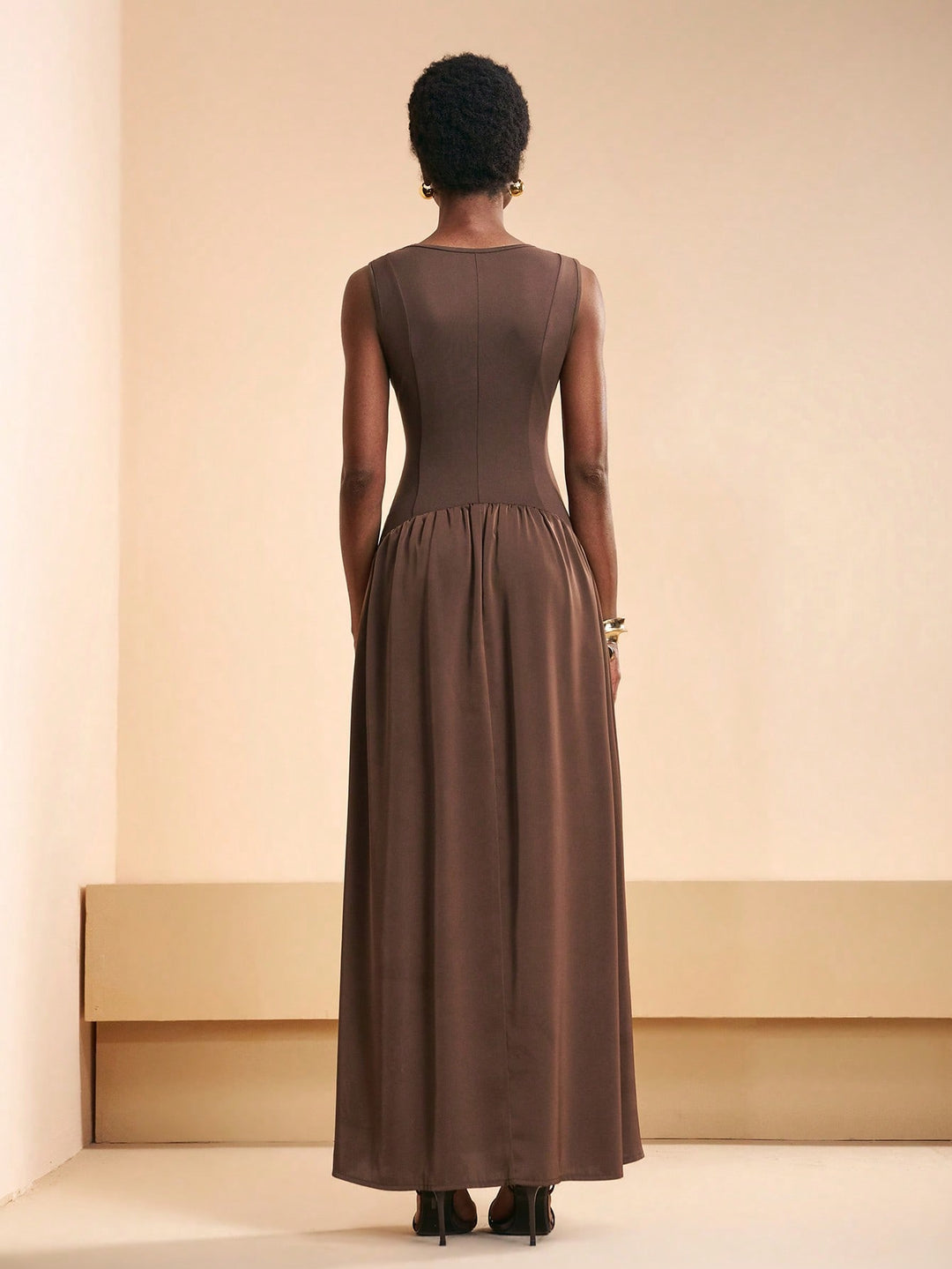 Rochie maxi SHEIN, maro