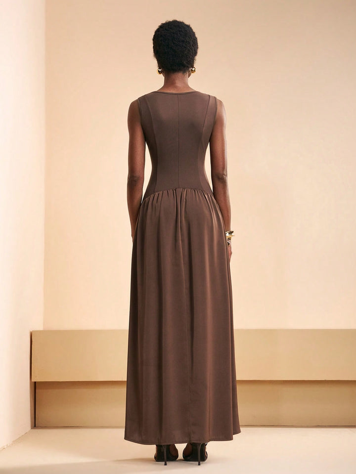 Rochie maxi SHEIN, maro