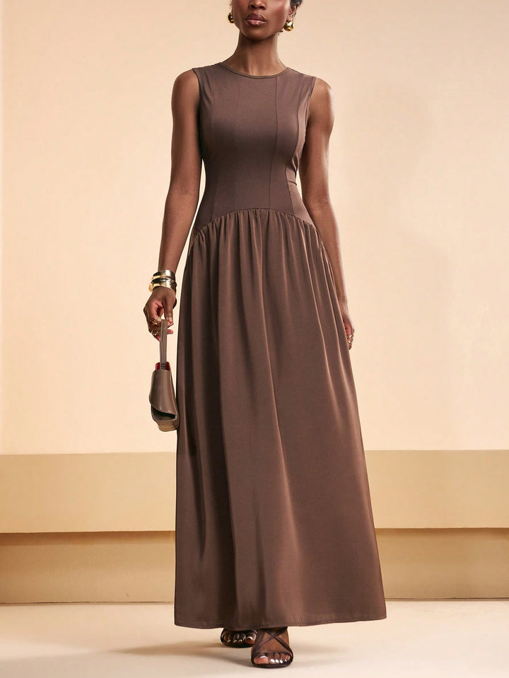 Rochie maxi SHEIN, maro