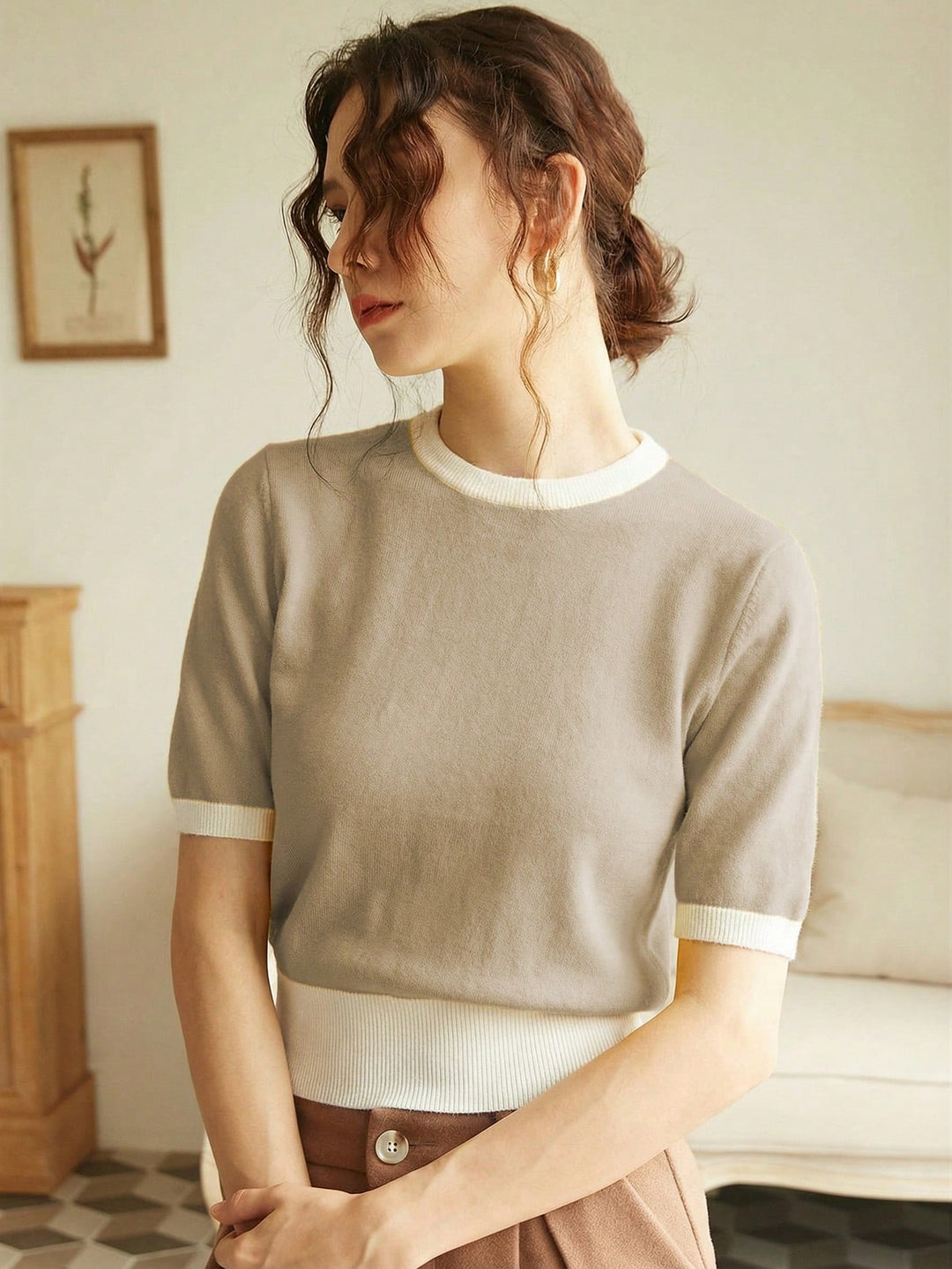 Top SHEIN, bej