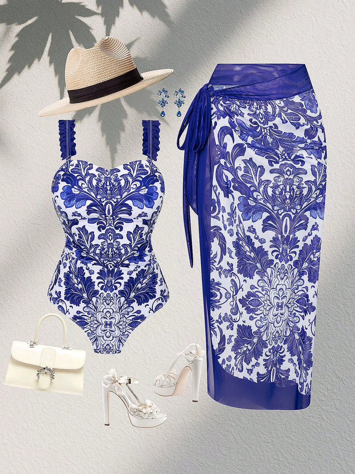 Costum de baie SHEIN, albastru