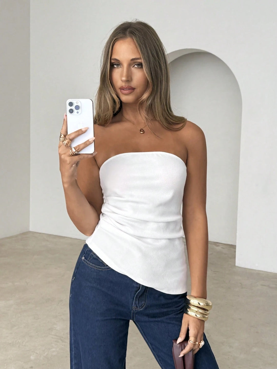 Top SHEIN, alb