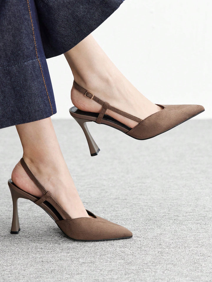 Pantofi cu toc SHEIN, kaki