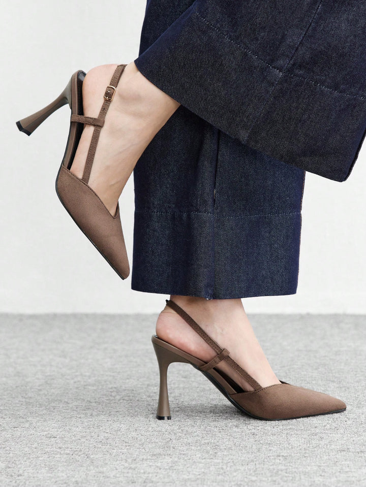 Pantofi cu toc SHEIN, kaki