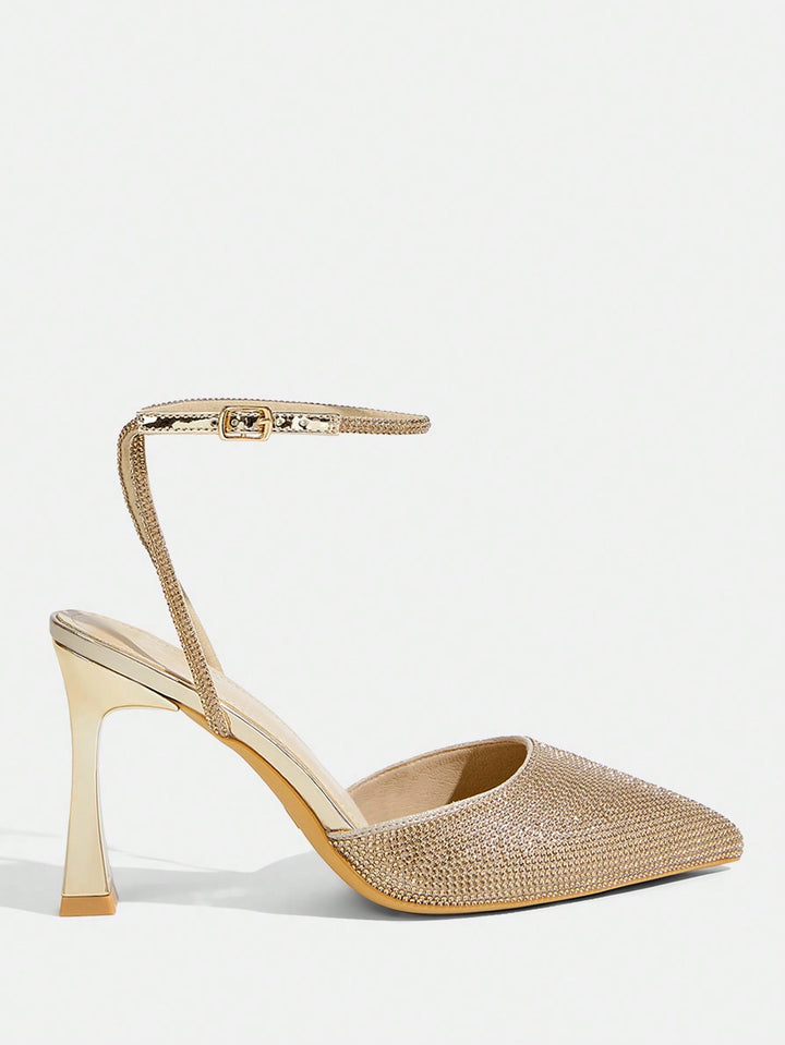 Pantofi cu toc SHEIN, auriu