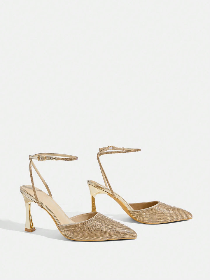 Pantofi cu toc SHEIN, auriu