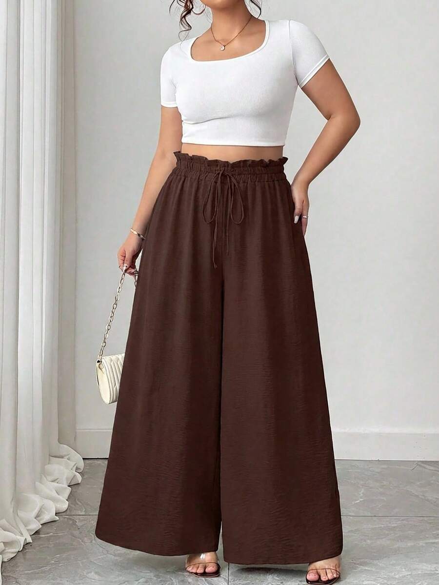 Pantaloni SHEIN, maro