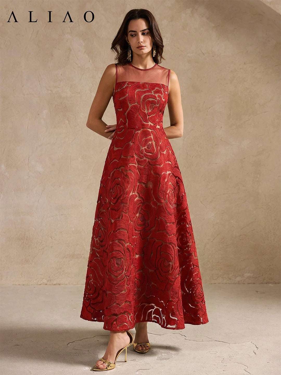 Rochie maxi SHEIN, vișiniu