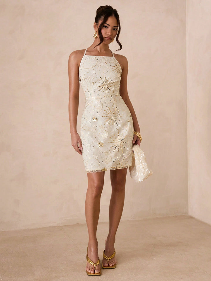 Rochie scurtă SHEIN, bej