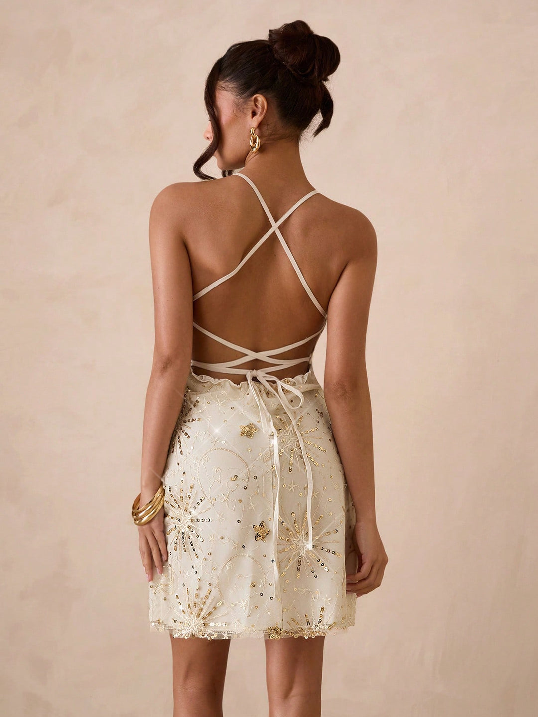Rochie scurtă SHEIN, bej
