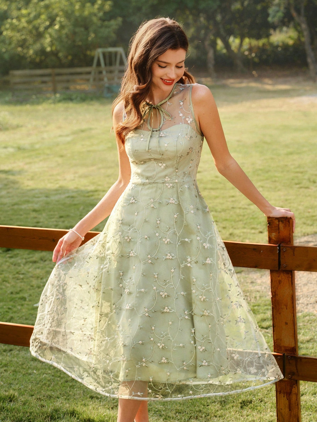 Rochie midi SHEIN, verde