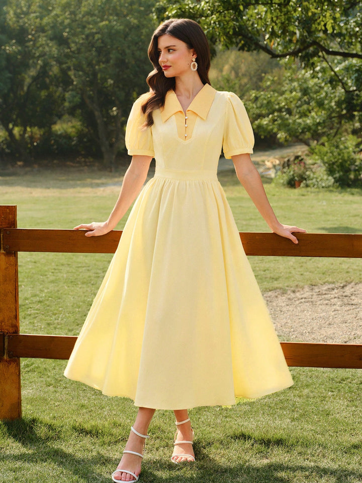 Rochie maxi SHEIN, galben
