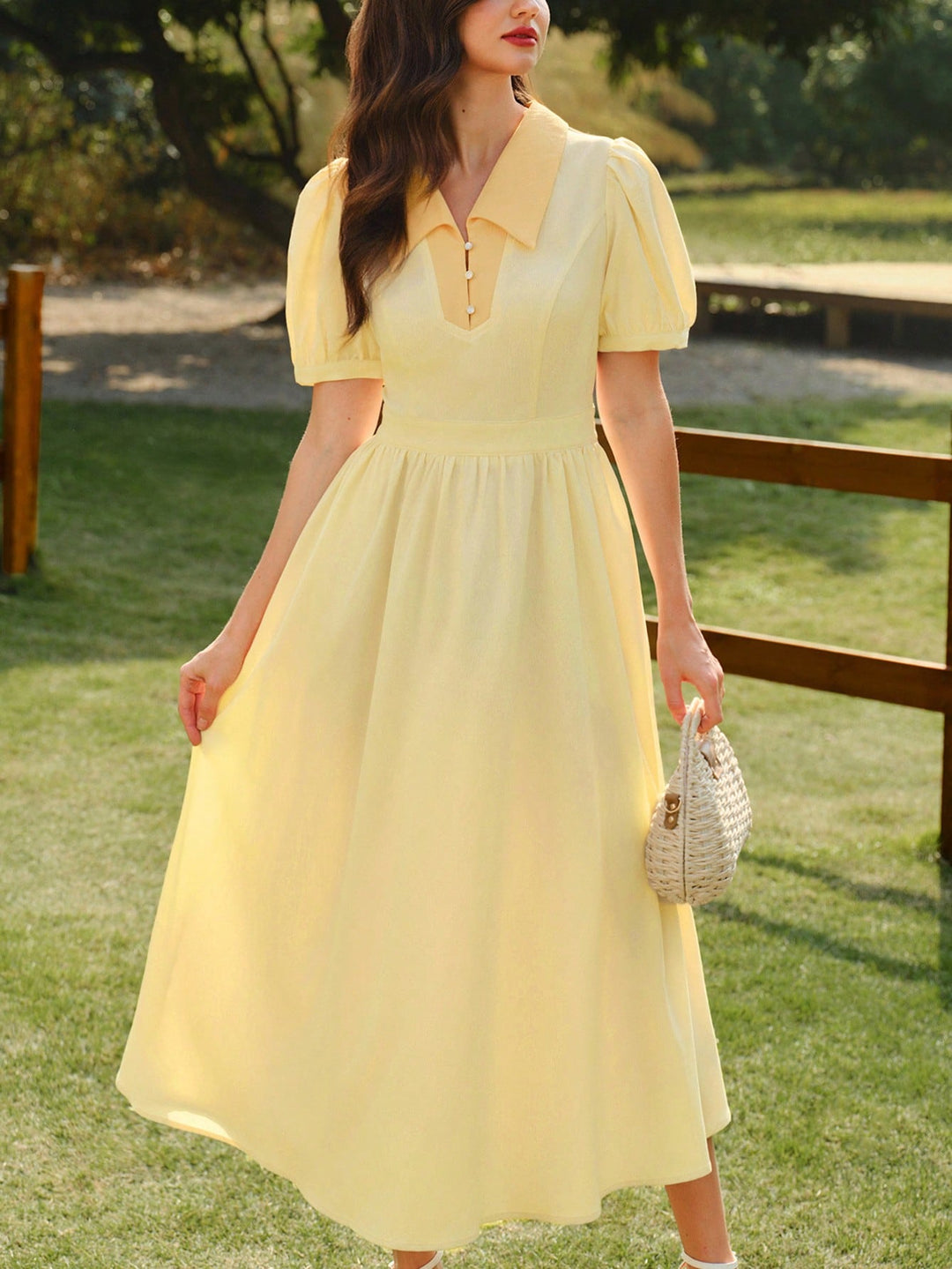Rochie maxi SHEIN, galben