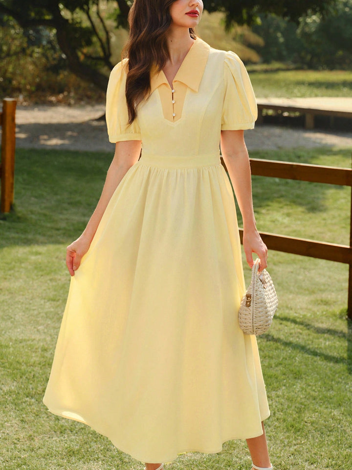Rochie maxi SHEIN, galben