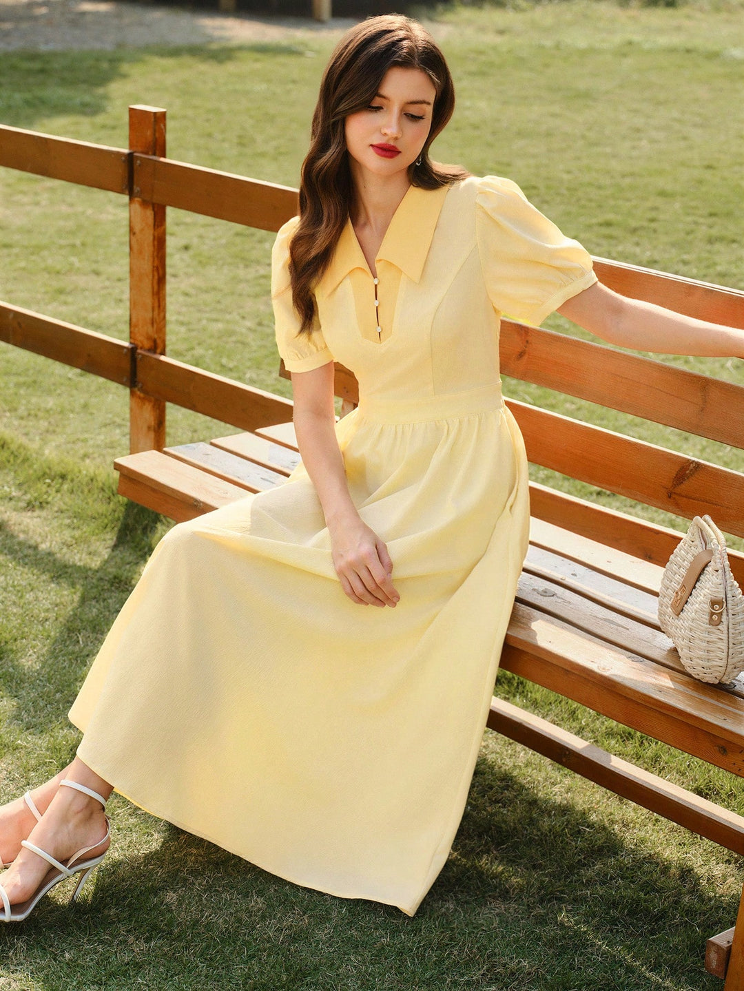 Rochie maxi SHEIN, galben
