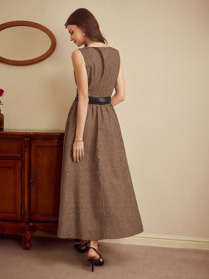 Rochie maxi SHEIN, maro