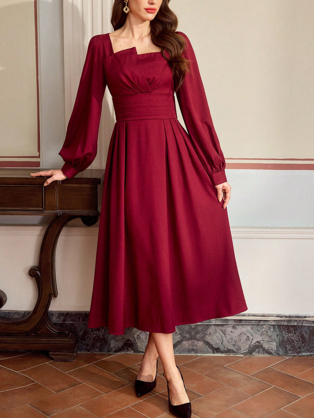 Rochie maxi SHEIN, vișiniu