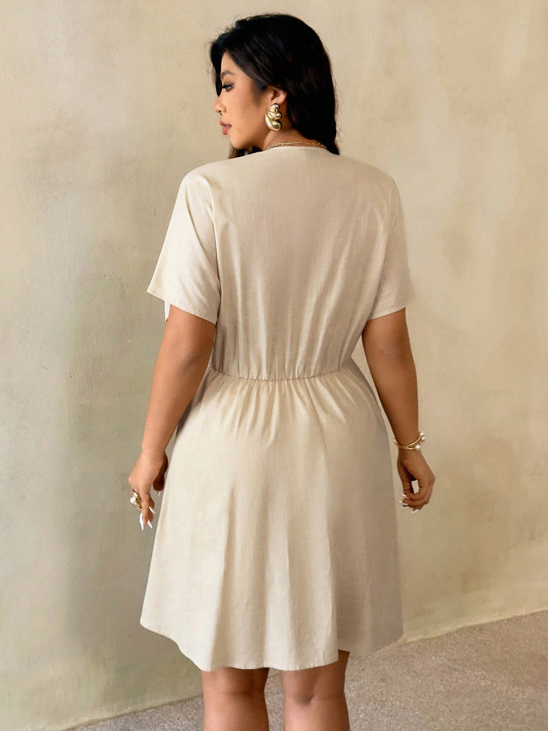 Rochie midi SHEIN, bej