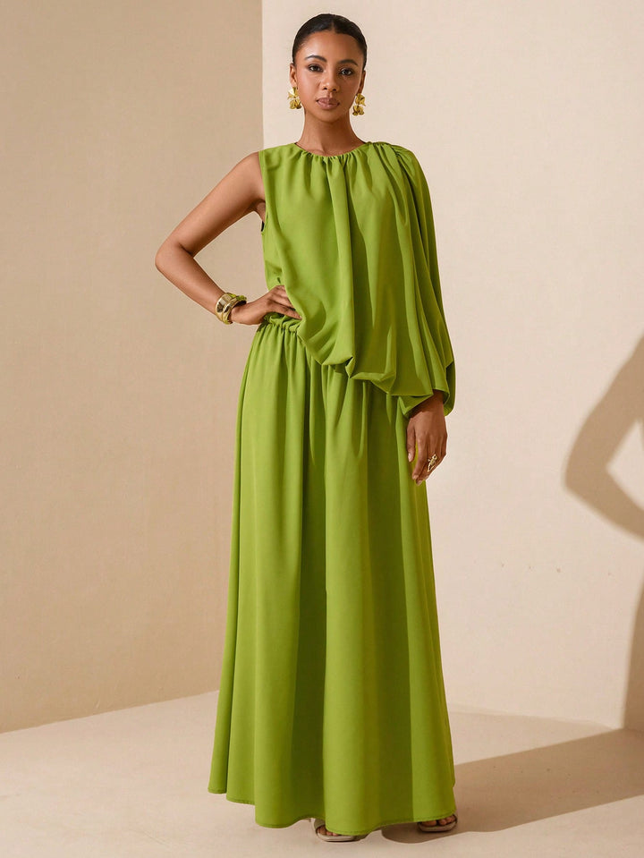 Rochie maxi SHEIN, verde
