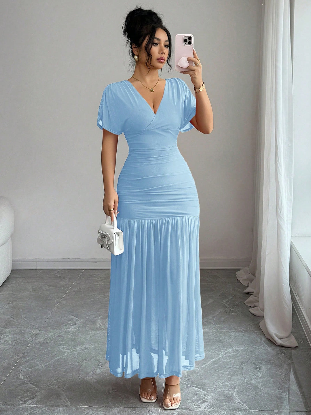 Rochie maxi SHEIN, albastru