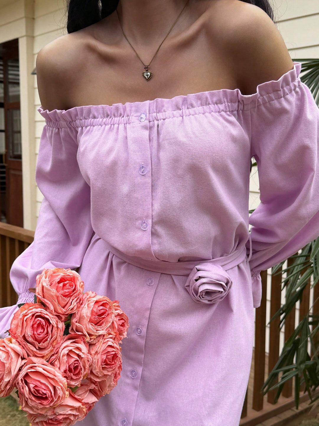 Rochie midi SHEIN, roz