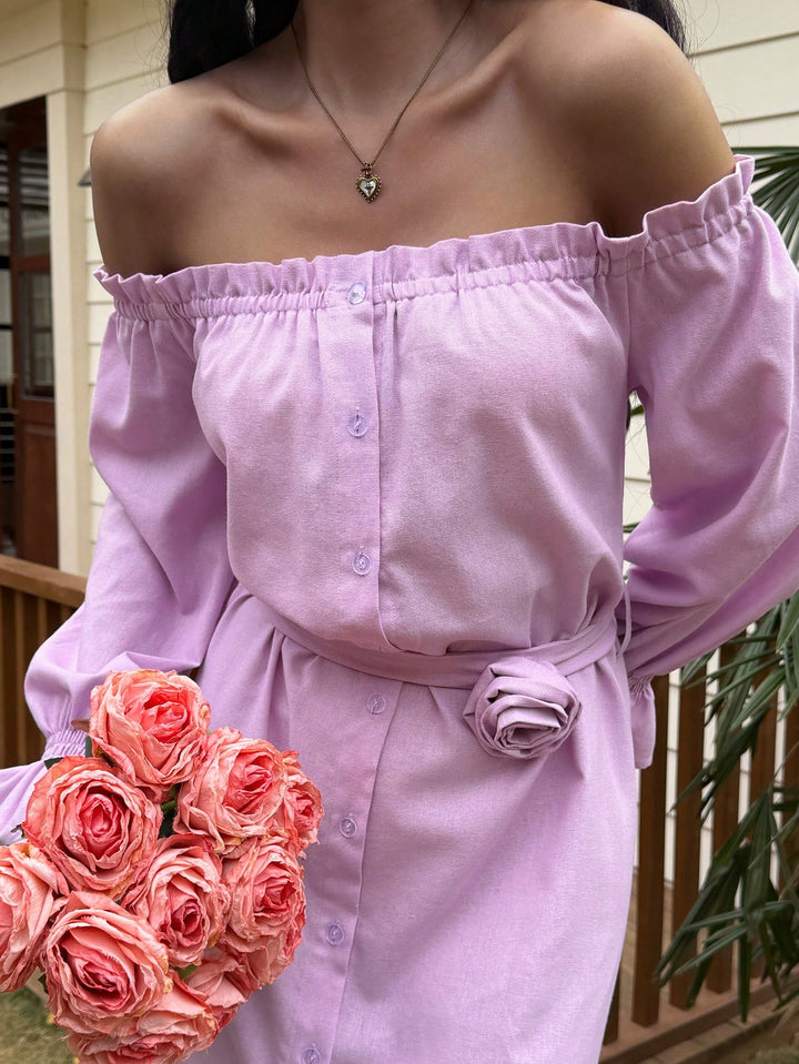 Rochie midi SHEIN, roz
