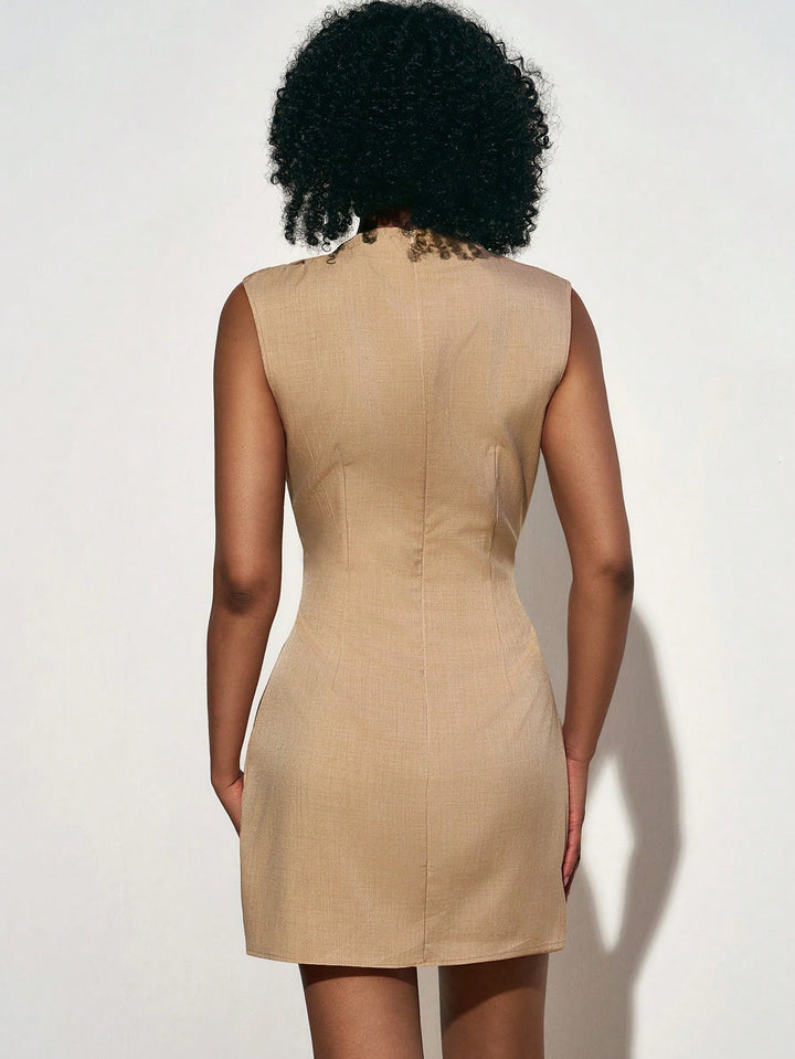 Rochie scurtă SHEIN, maro