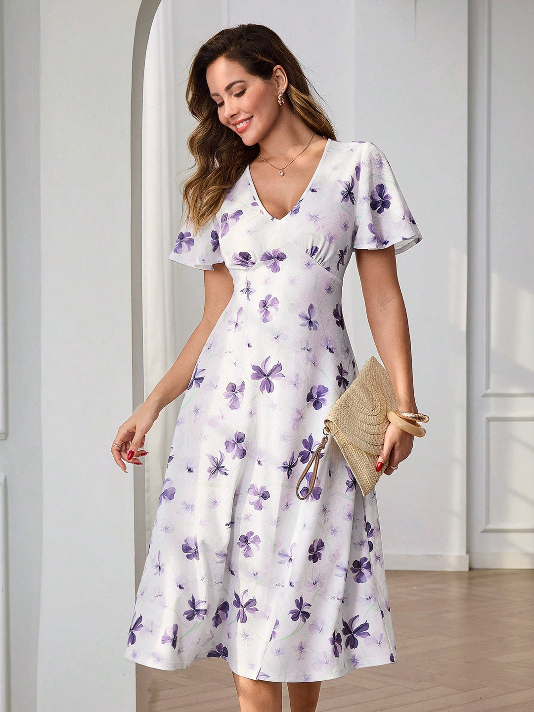 Rochie midi SHEIN, mix culori