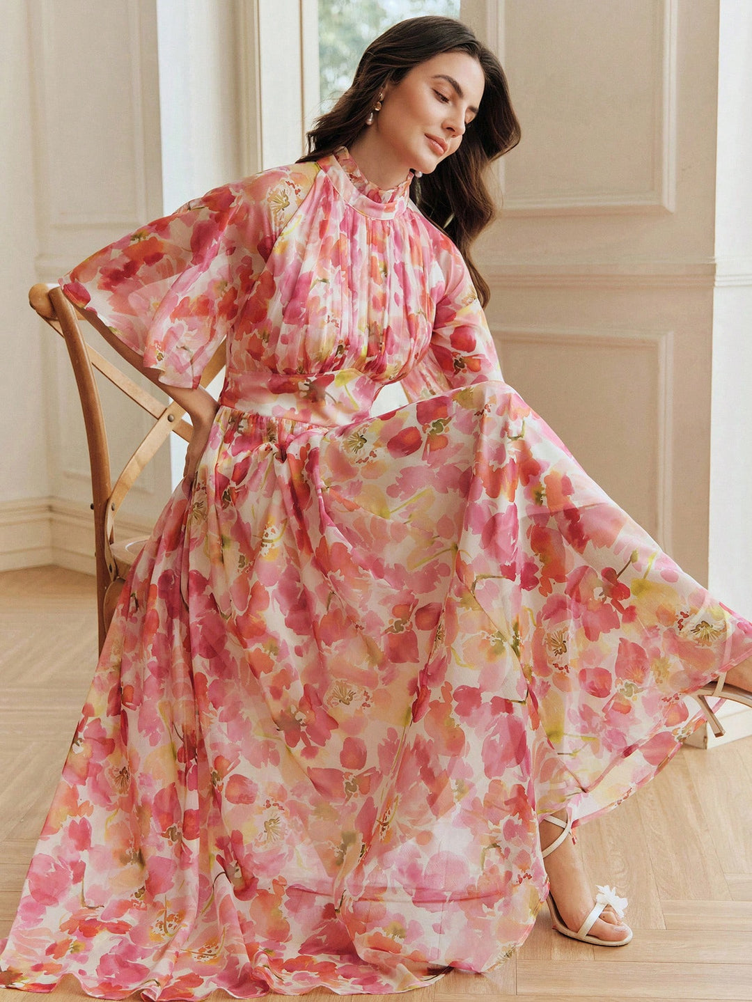 Rochie maxi SHEIN, mix culori
