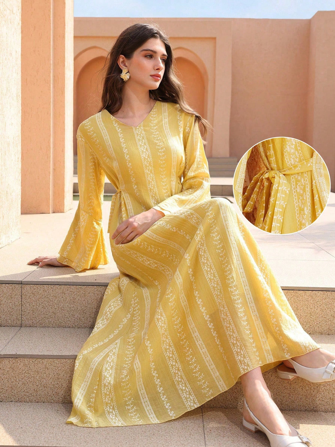 Rochie maxi SHEIN, galben