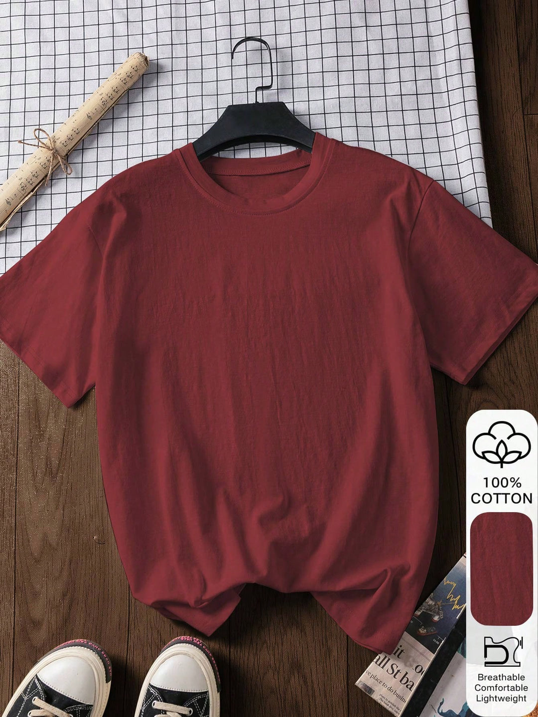 Tricou SHEIN, vișiniu