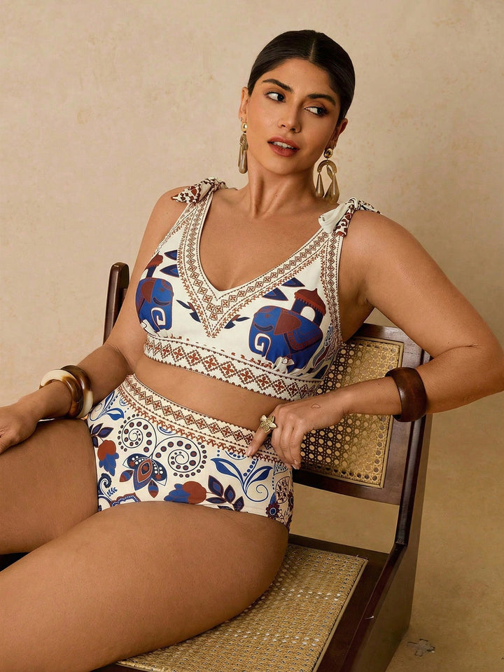 Set bikini de baie SHEIN, portocaliu