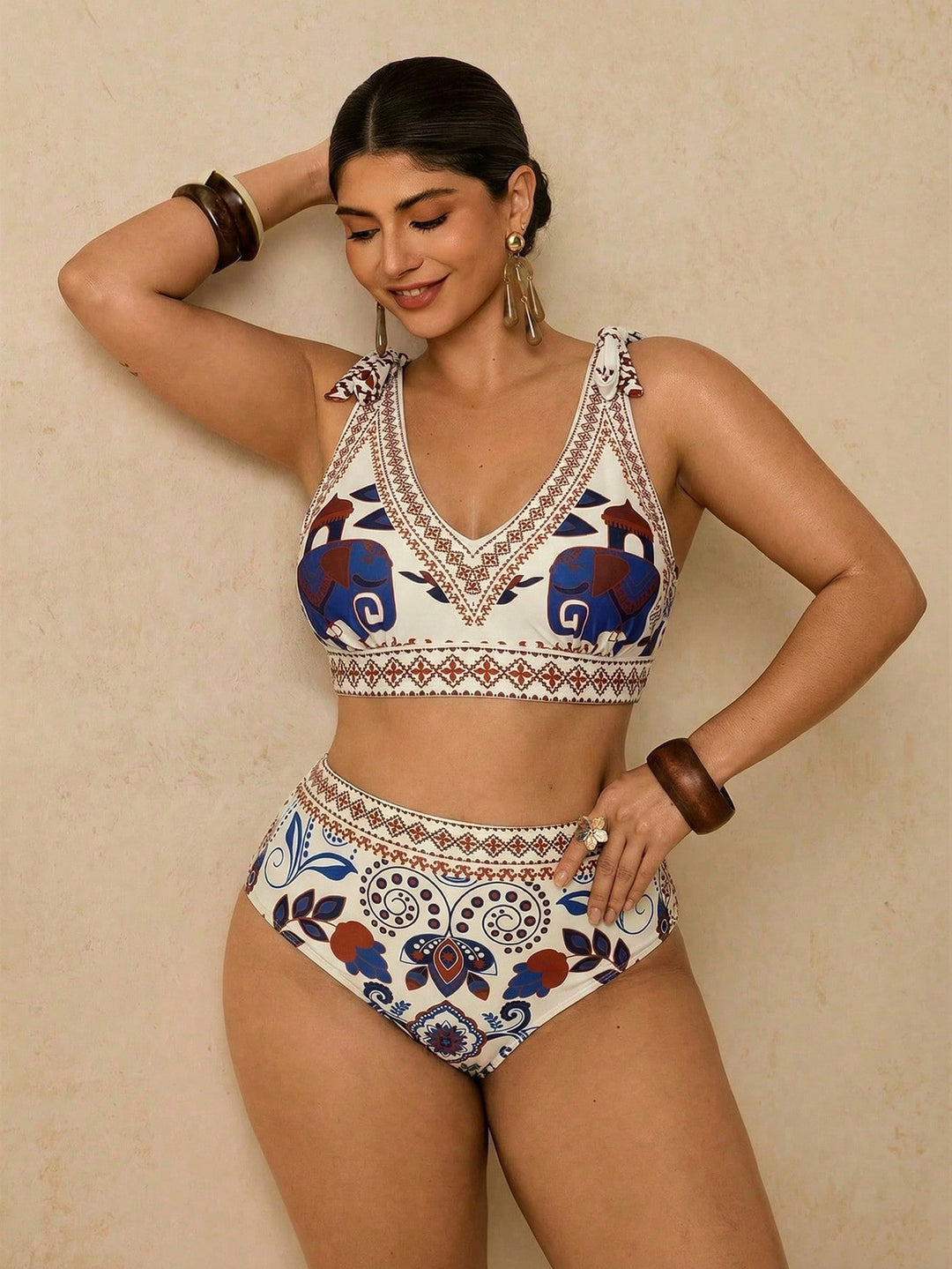 Set bikini de baie SHEIN, portocaliu