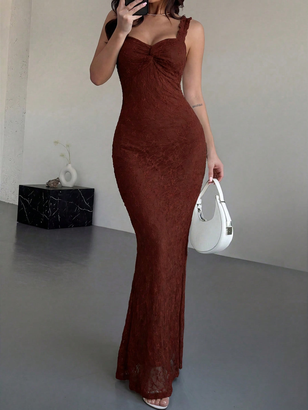 Rochie maxi SHEIN, vișiniu
