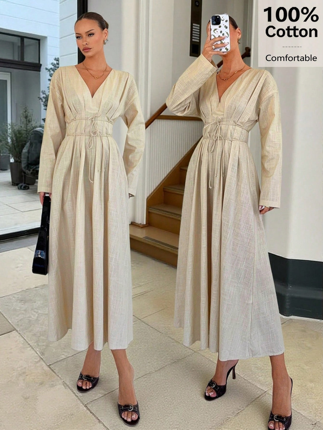 Rochie maxi SHEIN, portocaliu