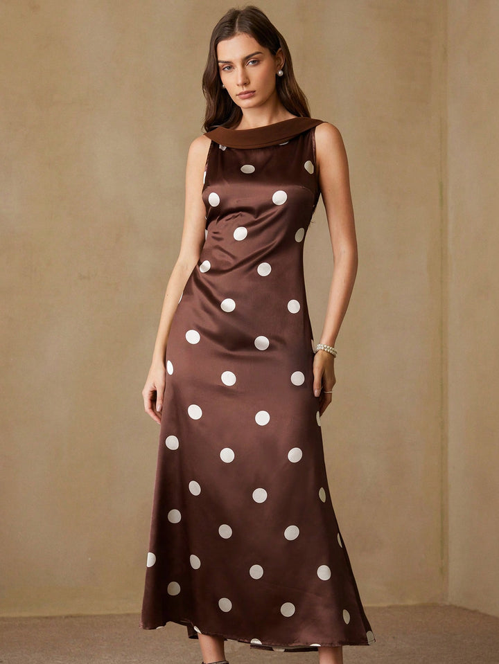 Rochie maxi SHEIN, maro