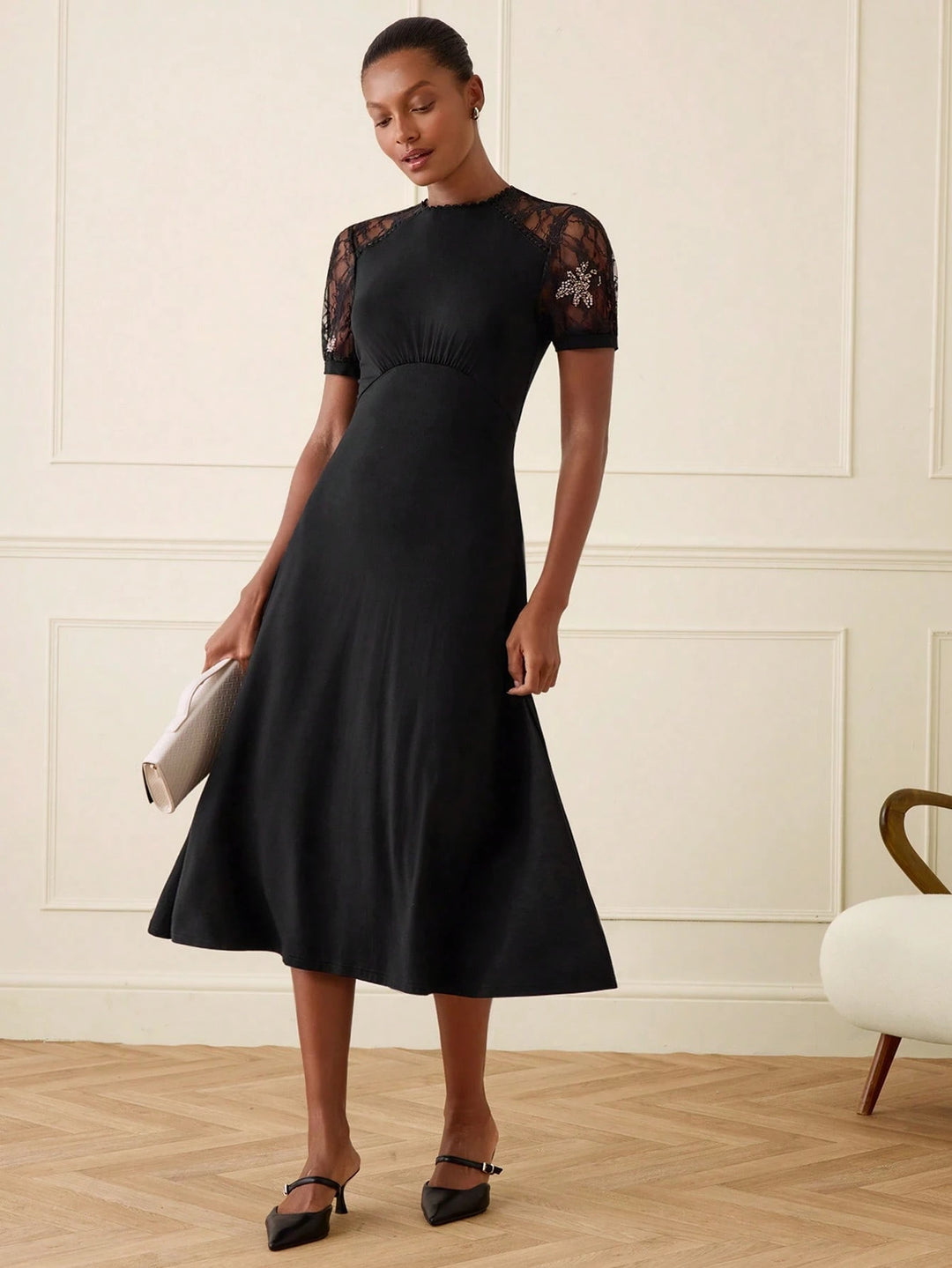 Rochie midi SHEIN, negru