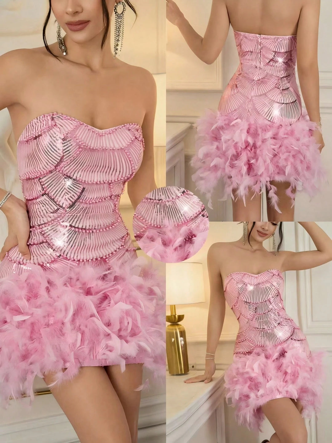 Rochie de ocazie SHEIN, roz
