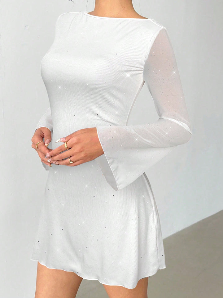 Rochie mini SHEIN, alb