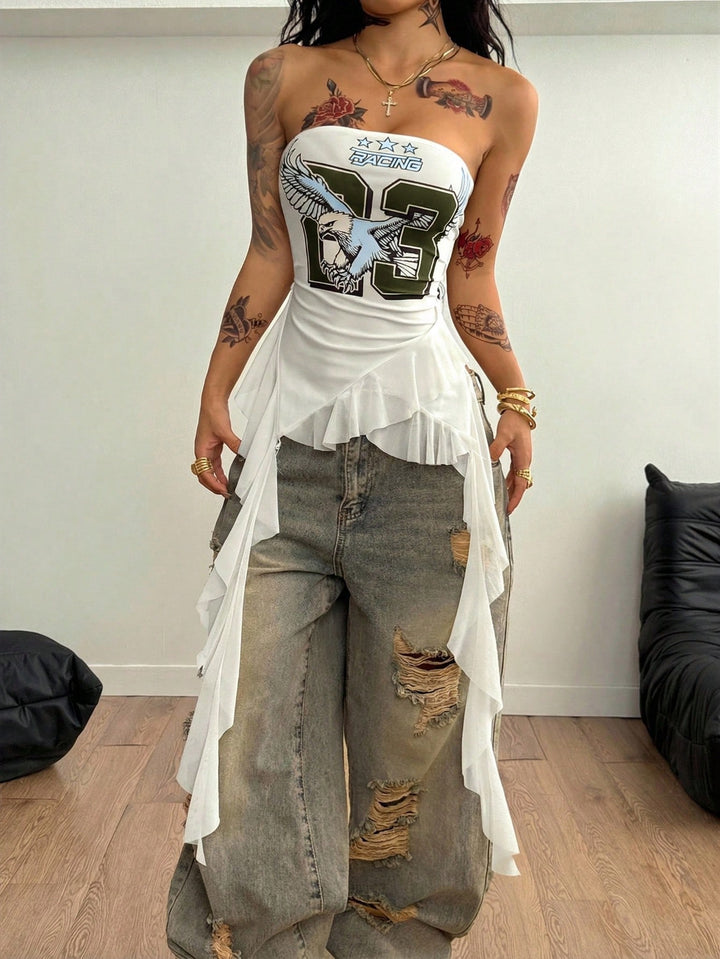 Top SHEIN, alb
