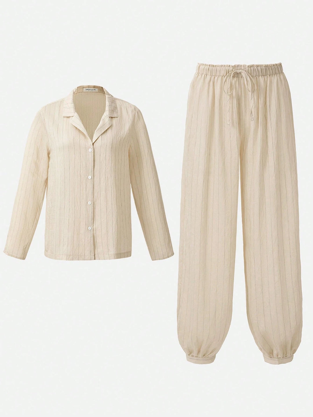 Compleu pijamale SHEIN, bej