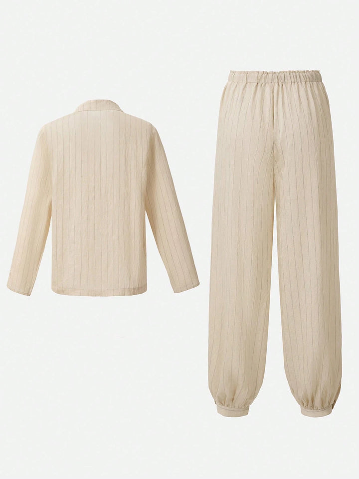 Compleu pijamale SHEIN, bej