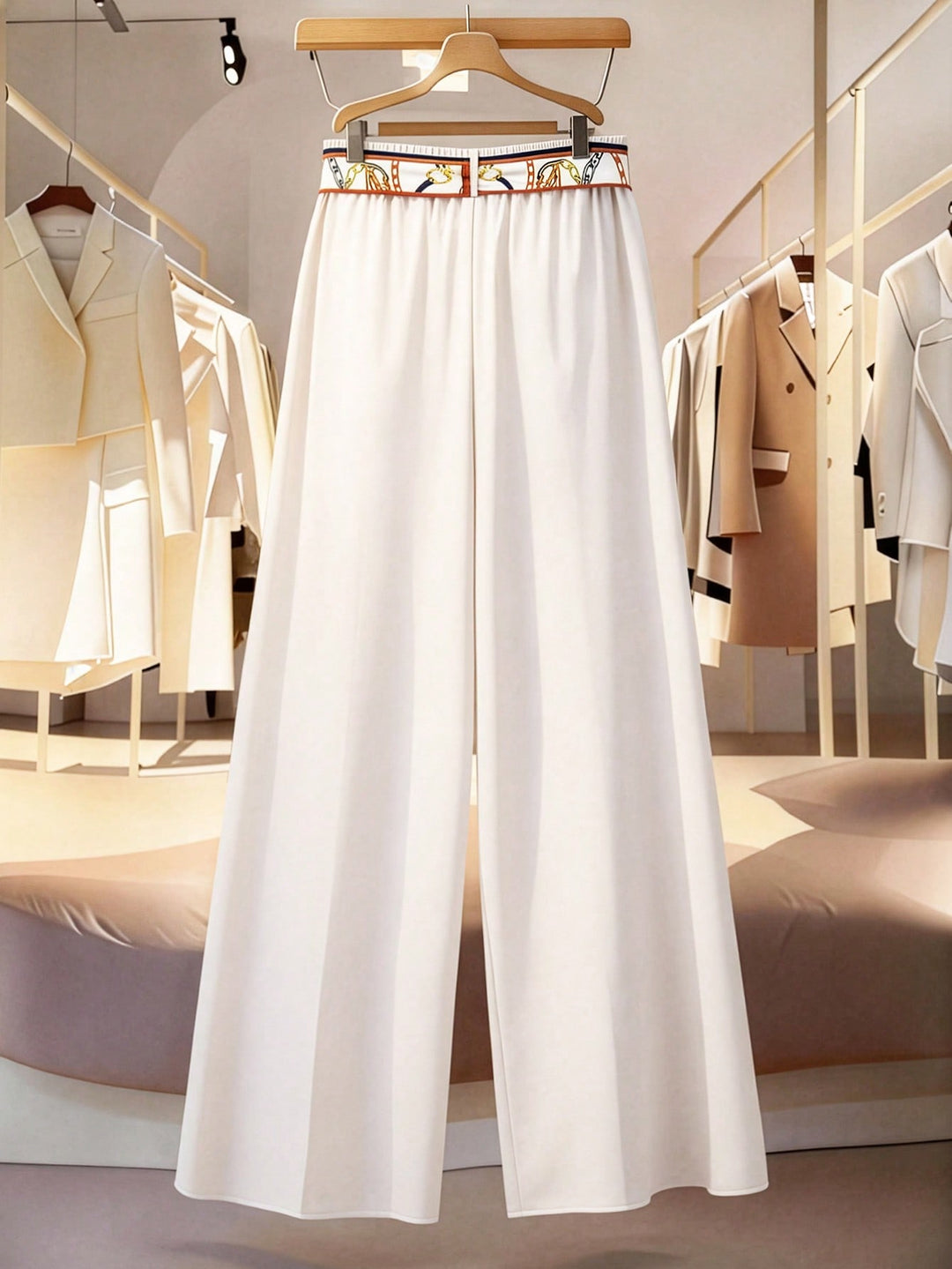 Pantalon de costum SHEIN, bej