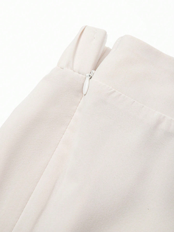 Pantalon de costum SHEIN, bej