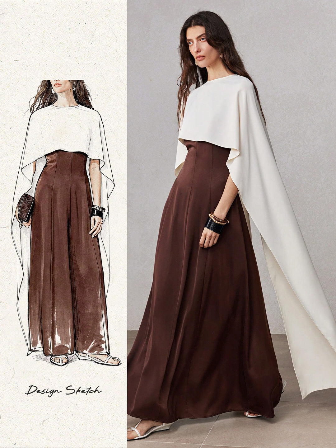 Rochie maxi SHEIN, maro